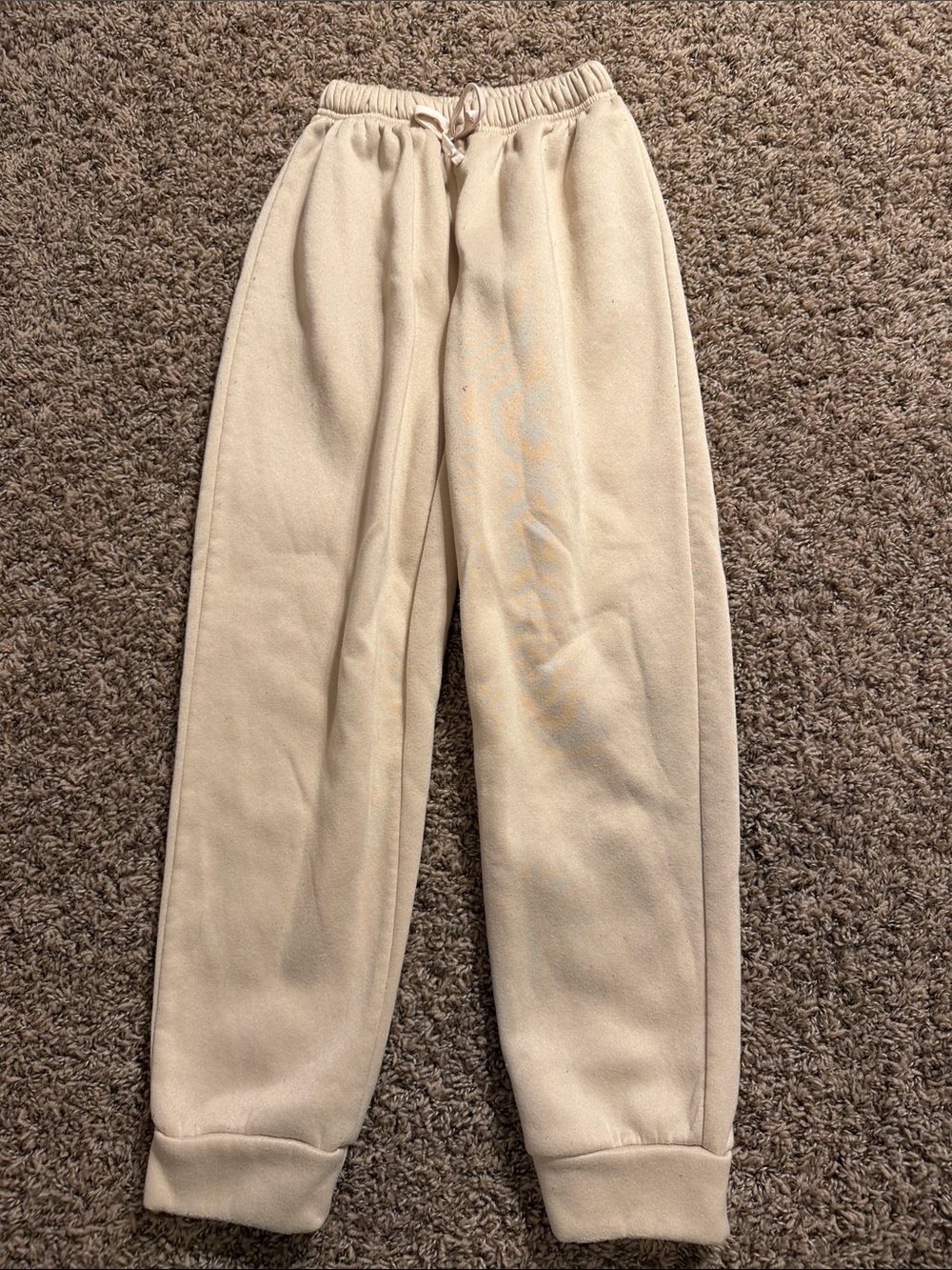 SHEIN Cream Fleece Kids Joggers